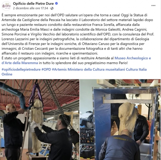 Artemide torna a casa